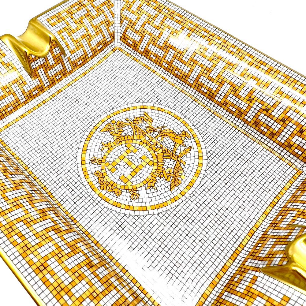 HERMES エルメス モザイク ヴァンキャトル 灰皿 トレイ アクセサリー