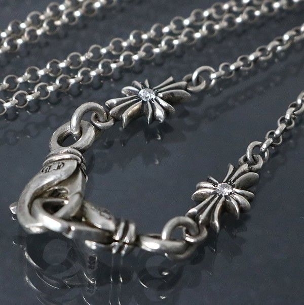 銀座店 クロムハーツ ロールチェーン ネックレス シルバー SV925 16インチ 銀座店 クロムハーツ ロールチェーン ネックレス シルバー SV925 16