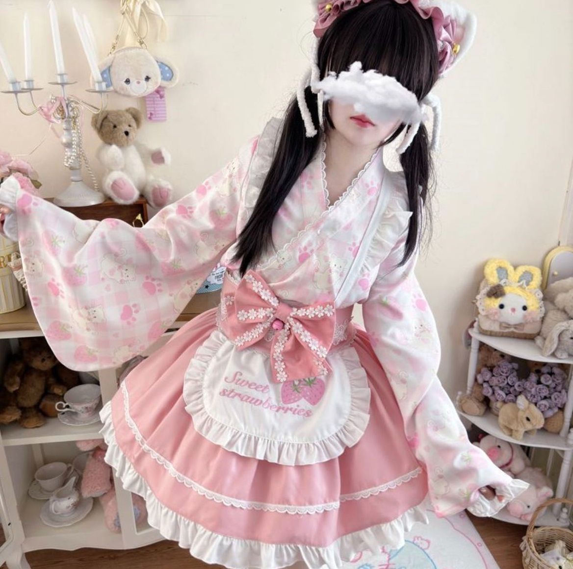 地雷系ワンピース セットアップドレス浴衣 - メルカリ