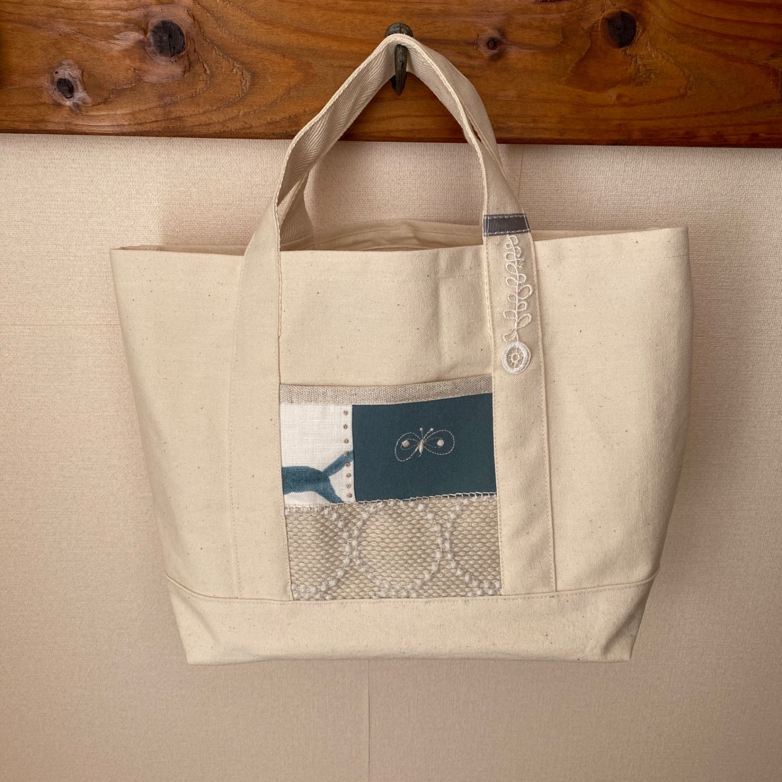 ＊R002 ハンドメイド ミナペルホネン トートバッグ tambourine＊ tambourine 2WAY TOTE BAG(L) - minä perhonen