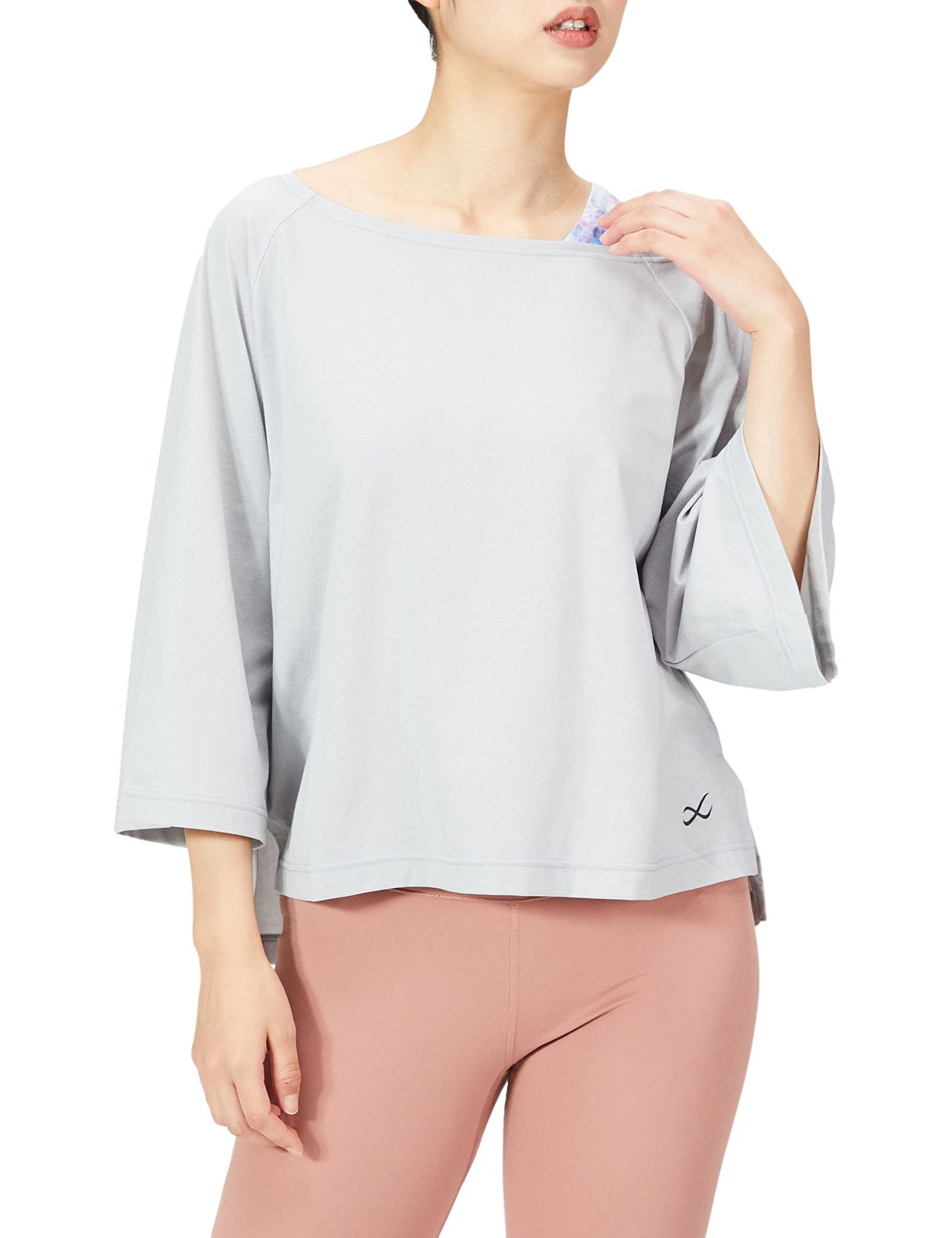 シーダブリューエックス|ワコール アウター トップ ヨガウエア Tシャツ 5分袖 吸汗速乾 DFY575 レディース LG M