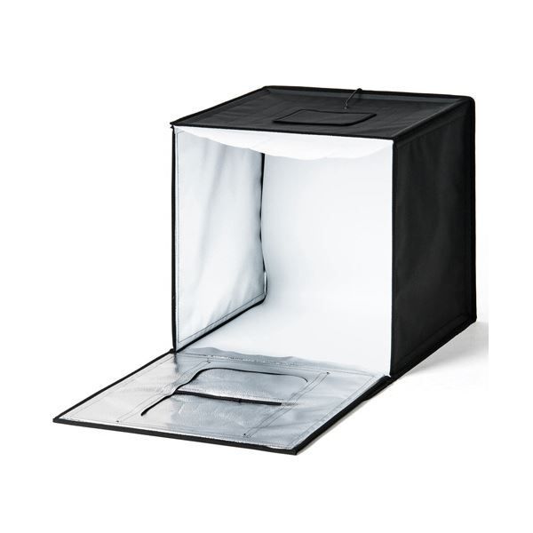 サンワダイレクト撮影ボックス LEDライト付8000 lm 60 cm 折りたたみ 200 DG 017
