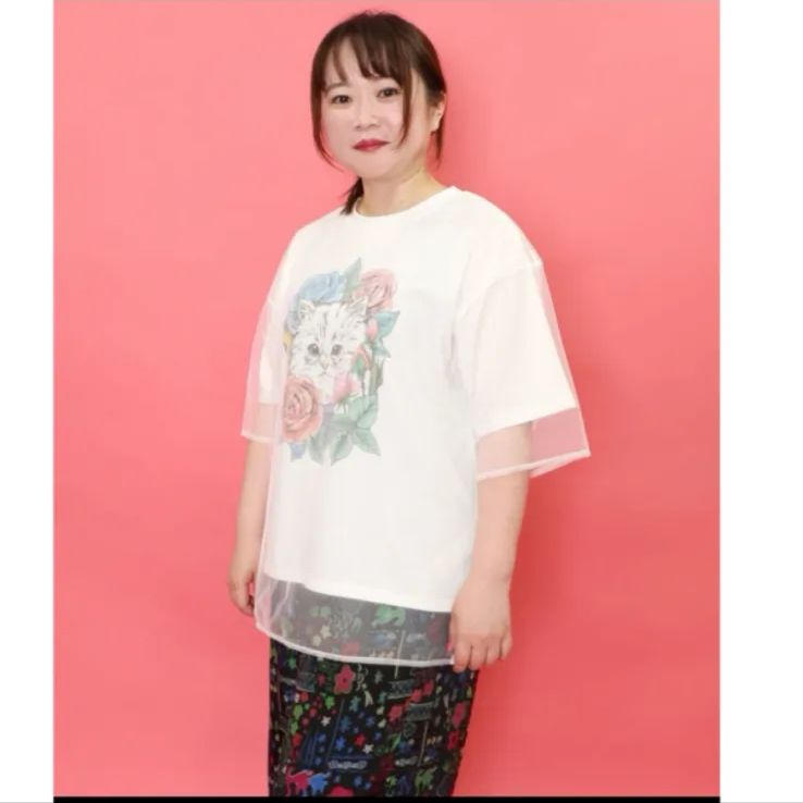 チュール重ねプルオーバー