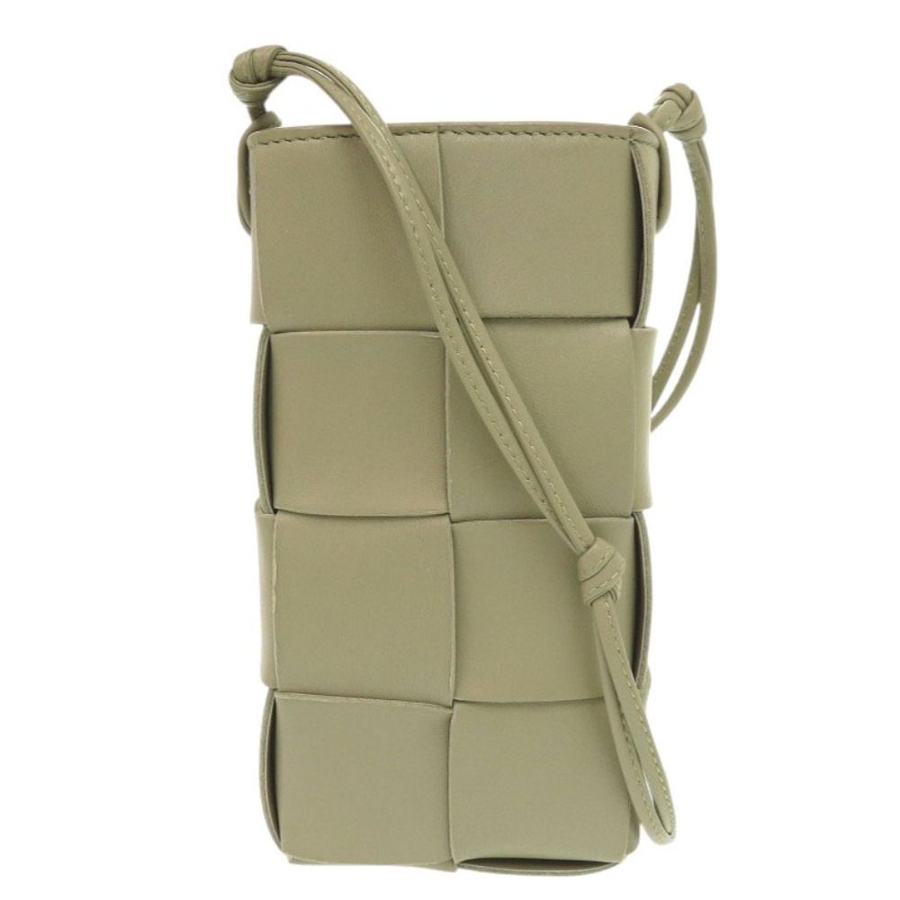 ボッテガヴェネタ カセット フォンポーチ レザー カーキ ショルダーバッグ 1197 BOTTEGAVENETA