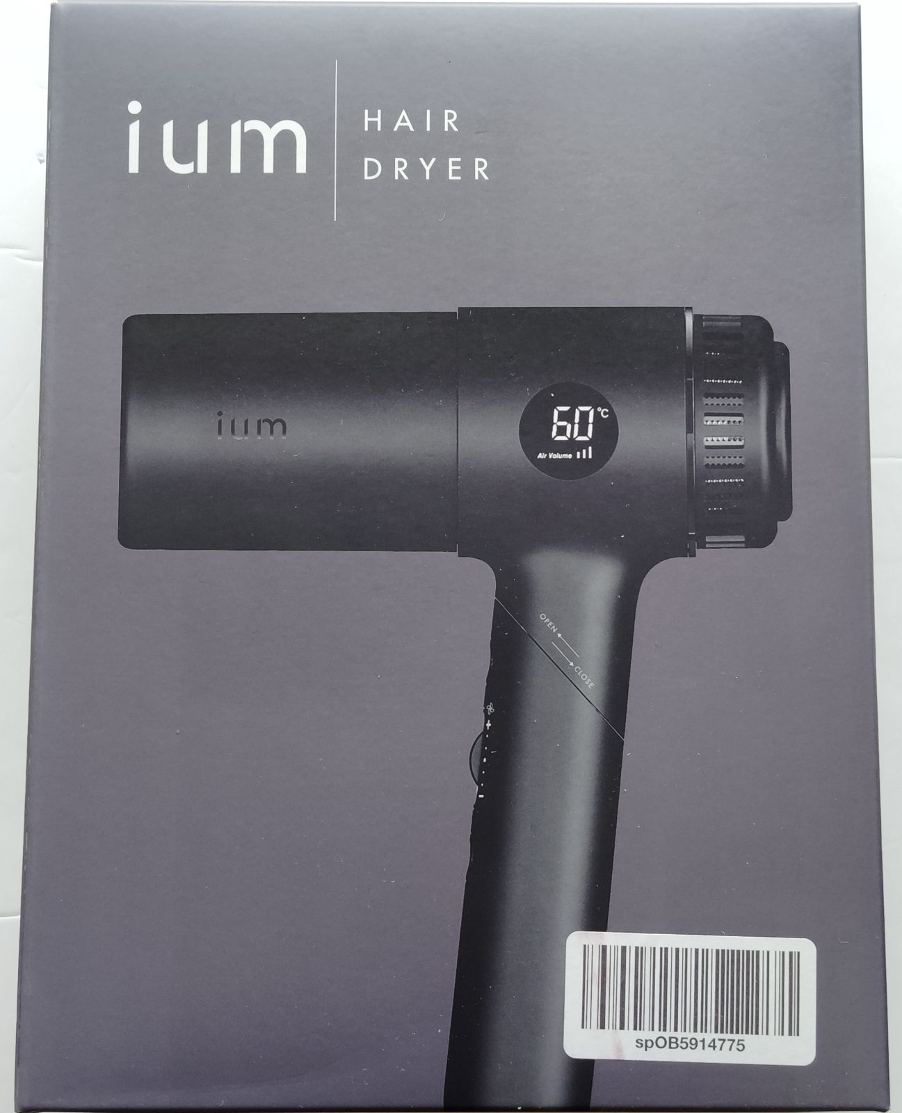 新品・未開封】ium IUM-HD-K イウム ヘアドライヤー ブラック