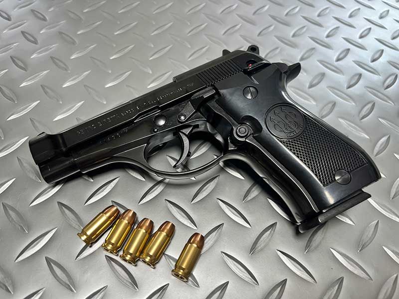 マルシン モデルガン完成品 M84 強化版 WディープブラックABS プラグリップ仕様