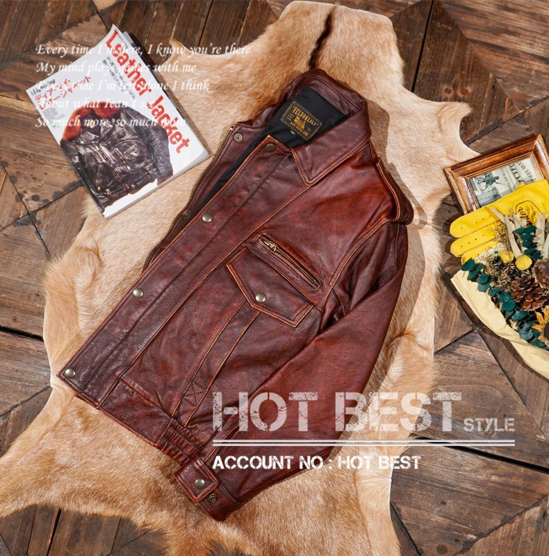 1.1mm カウハイド メンズ 革ジャン ヴィンテージ加工 デザイナーズ