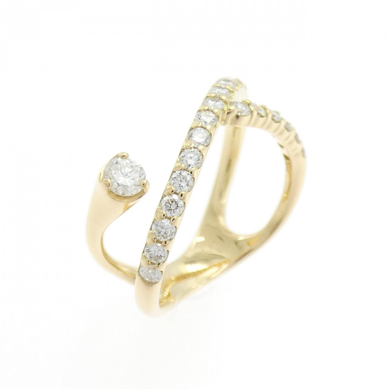 K18YG ダイヤモンド ピンキーリング 0.35CT