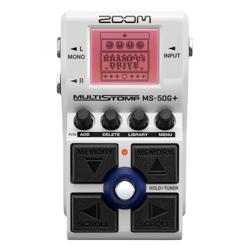 ZOOM ズーム MS-50G マルチストンプペダル ホワイト 白 マルチレイヤーIR搭載 102種類のギターエフェクトを搭載