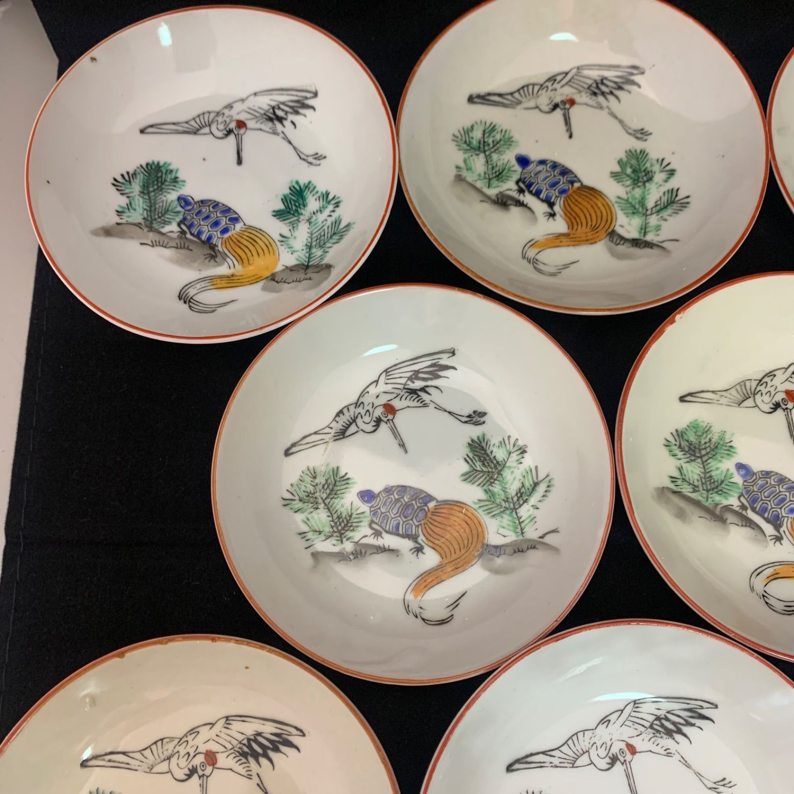 江戸〜明治 小皿 骨董品 和食器 亀 鶴 絵皿 19枚 - メルカリ