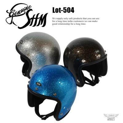 SHM ジェットヘルメット バブルシールド付き バブルシールド(クリア/シルバーミラー)付 DIN MARKET SHM® Lot-504