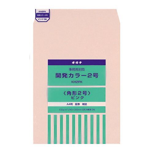 まとめ オキナ 開発カラー封筒 ピンク 角2号 KH2PK ×30セット