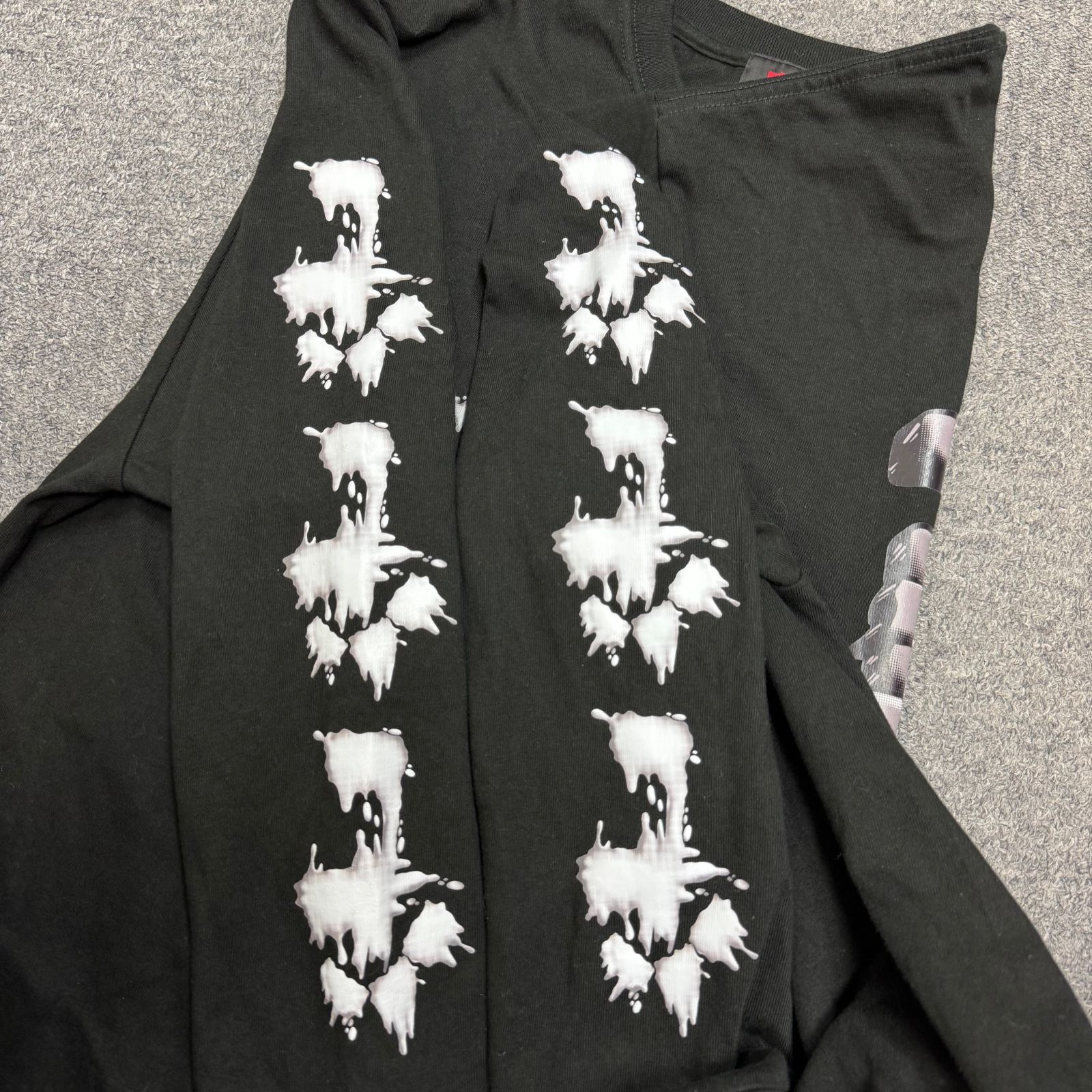 CVTVLIST ペイントグラフィックプリント カットソー 長袖Tシャツ ロンT 