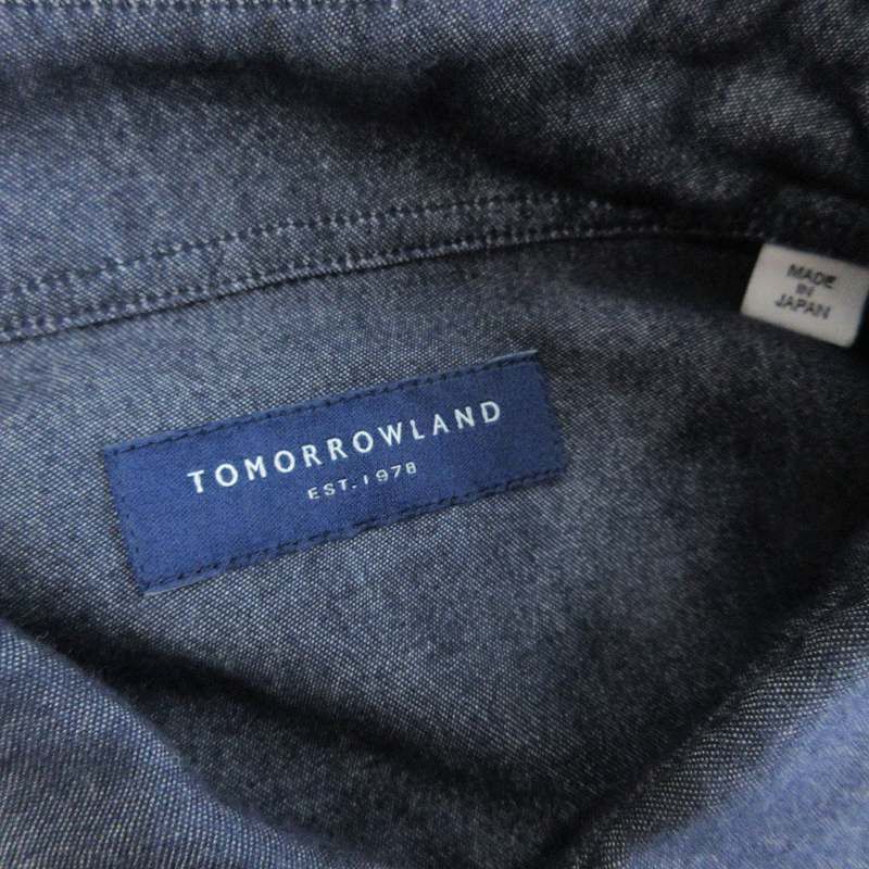 トゥモローランド TOMORROWLAND 美品 シャツ 長袖 コットン 無地