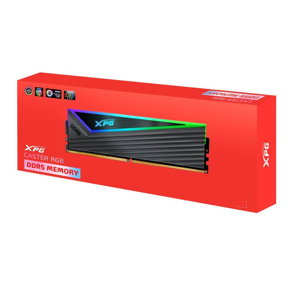 エイデータ XPG PCメモリ DDR5 6400MHz CASTER RGB グレー 16GB CL32-39-39 AX5U6400C3216G-CCARGY-I