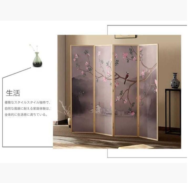 風雅で古風な松木家の玄関移動オフィスホテルリビングオフィス折りたたみ屏風仕切り