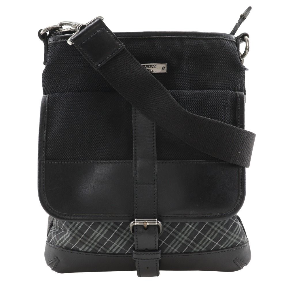 未使用級 バーバリーブラックレーベル ショルダーバッグ A4可 ナイロンチェック BURBERRY BLACK LABEL】バーバリーブラックレーベル チェック