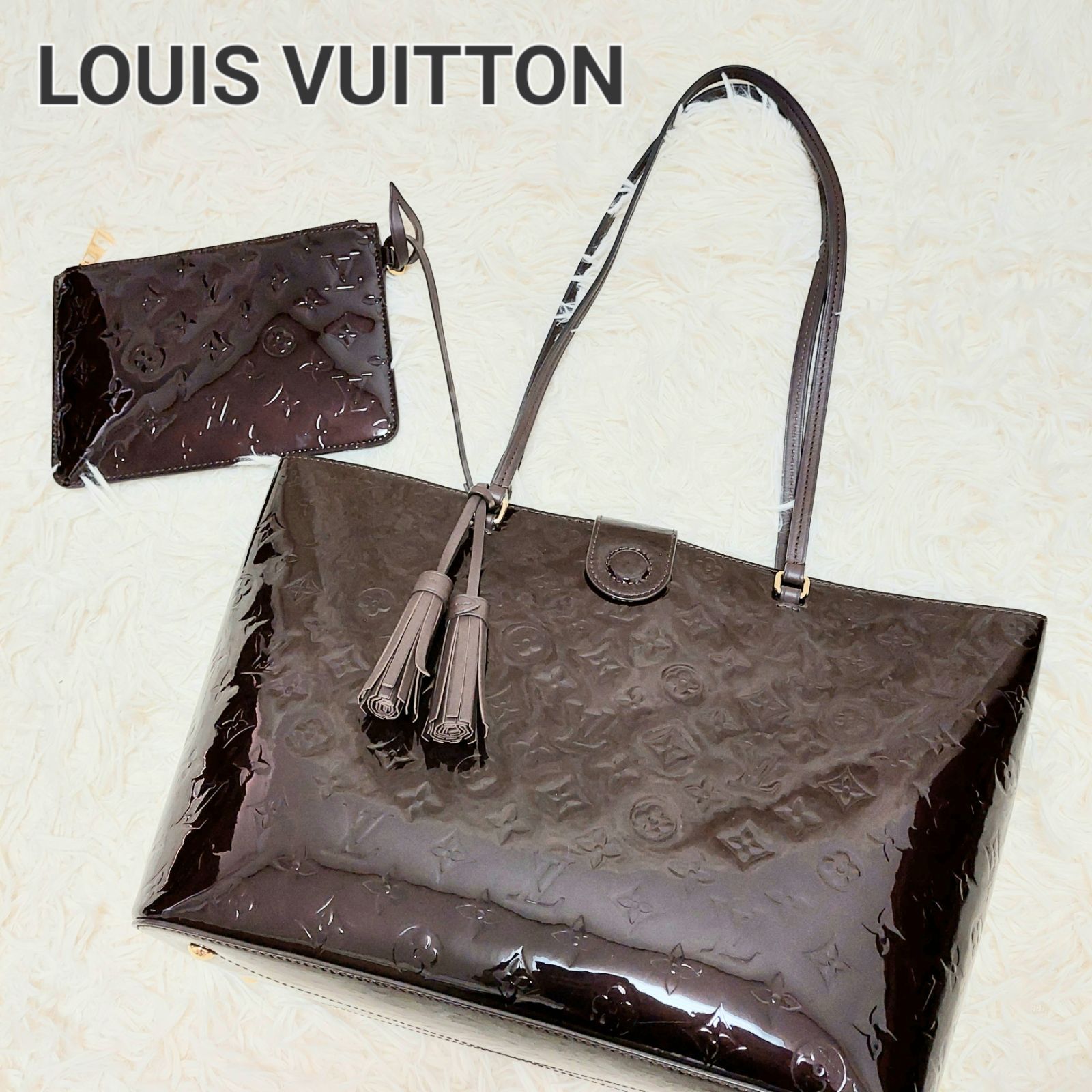 極美品✨LOUIS VUITTON ルイヴィトン M90475 ヴェルニ ロングビーチMM