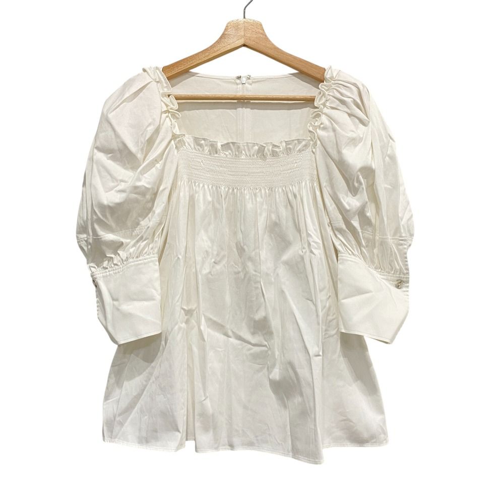 ADEAM アディアム フォクシー Tulip Top チューリップ トップ ブラウス 42083 サイズXS ホワイト レディース 古着
