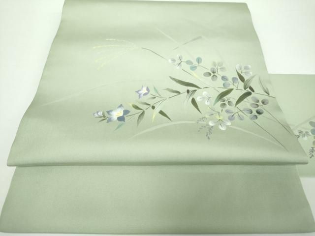 平和屋着物○塩瀬 九寸開き名古屋帯 抽象文様 黒地 正絹 逸品 DAAT7885ob