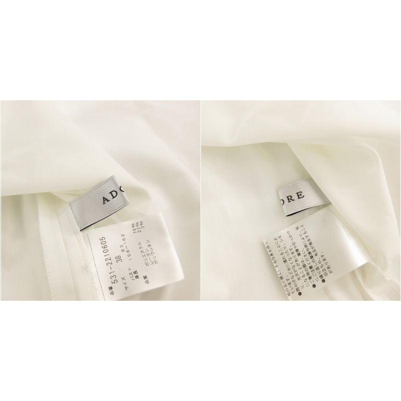 ADORE - アドーア 美品 22SS プレーンバックボウタイシャツ ブラウス 38 M アドーア ADORE 美品 22SS プレーンバックボウタイシャツ