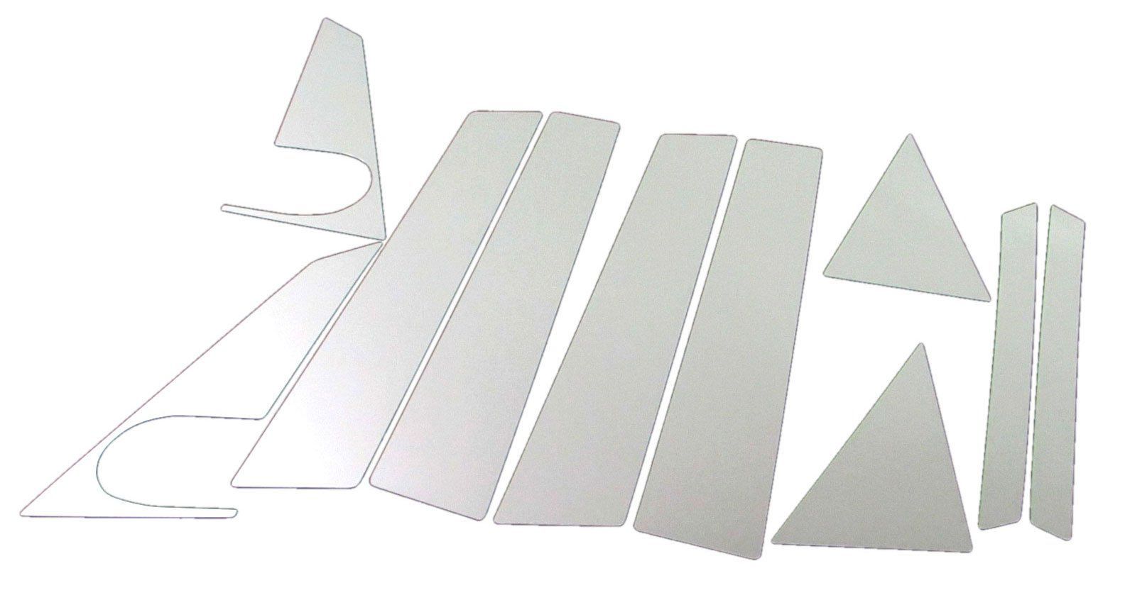 BRIGHTZ プリウス NHW20 超鏡面ステンレスメッキピラーパネル バイザー有用 10PC PIL-SIL-306 NHW W20 20 4626