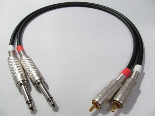 AUDIO YAMATO フォン-RCAケーブル 2本1セット | ケーブル：CANARE L-2T2S | プラグ: CANARE (5. AUDIO YAMATO] RCAケーブル 2本1セット | ケーブル：立井電線 SOFTEC