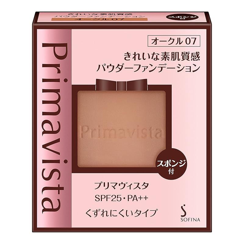 プリマヴィスタ きれいな素肌質感パウダーファンデーション オークル07 SPF25 PA++ 9g 0