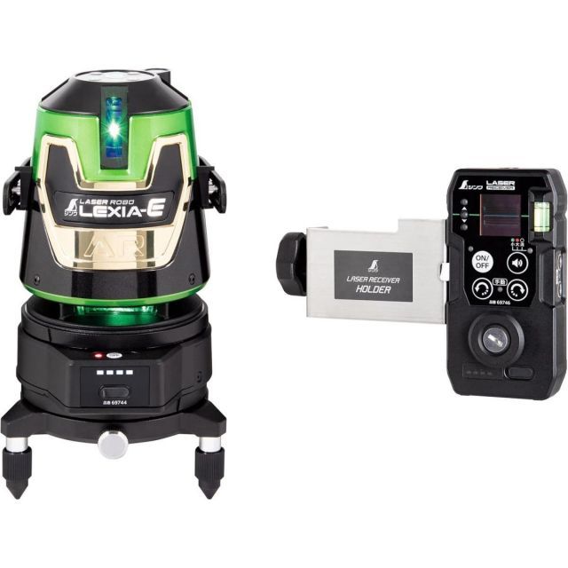 シンワ測定 レーザーロボ LEXIAーE 51 AR グリーン 自動追尾回転台受光器セット レーザー 測量 測量用品 測量機器 工事 工具
