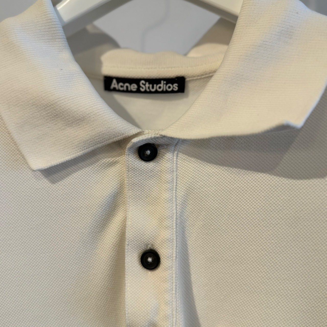 Acne Studios アクネ ポロシャツ ホワイト サイズM アクネストゥディオズ ACNE STUDIOS ポロシャツ ホワイト サイズ