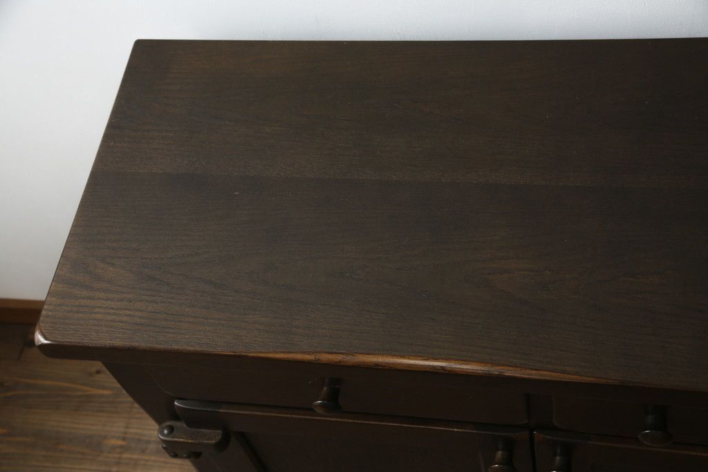 取付無料！葉山家具 おしゃれアンティーク天然木キャビネット 花柄