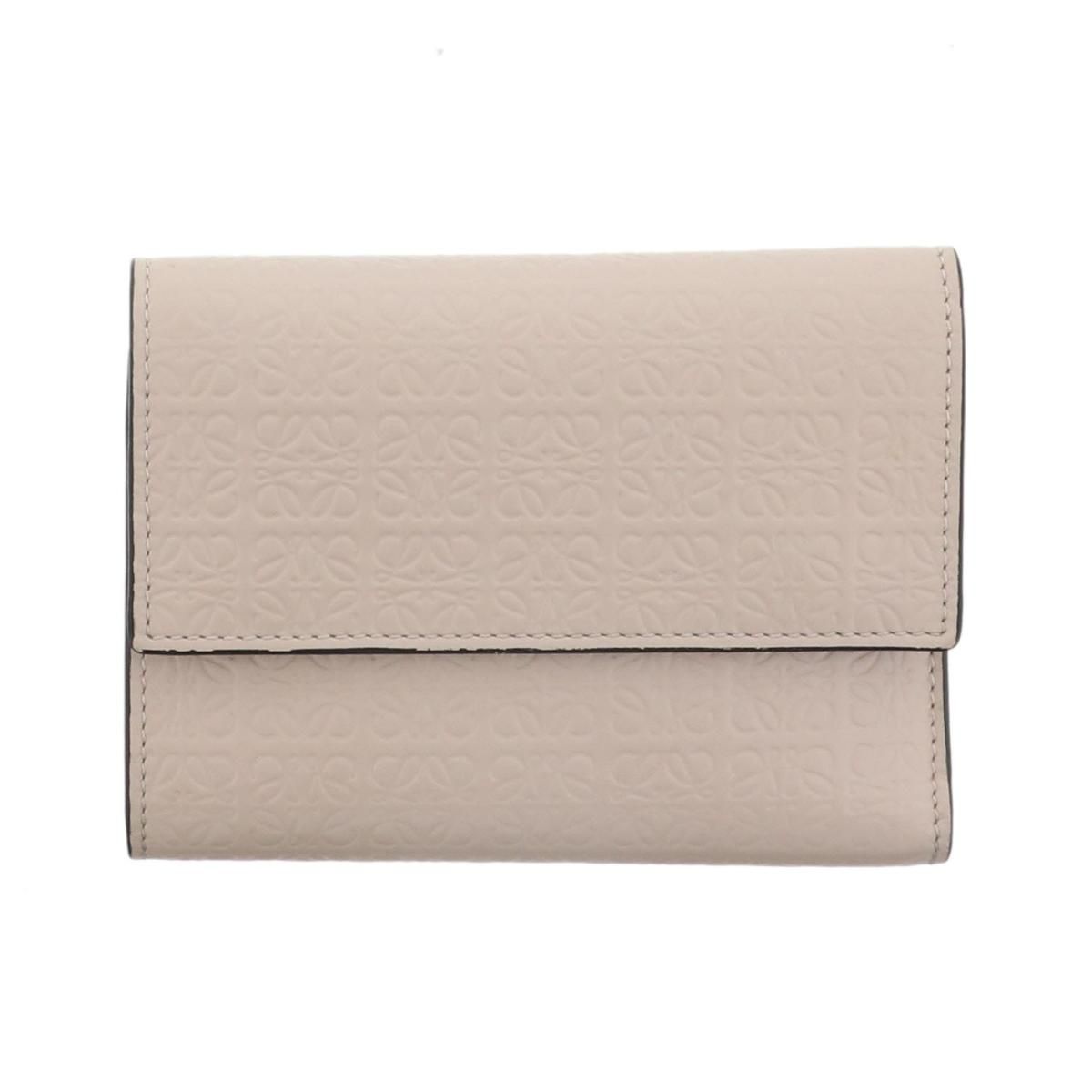 美品 LOEWE アナグラム バーティカル ウォレット a745 アナグラム バーティカル ウォレット スモール（ペブルグレイン