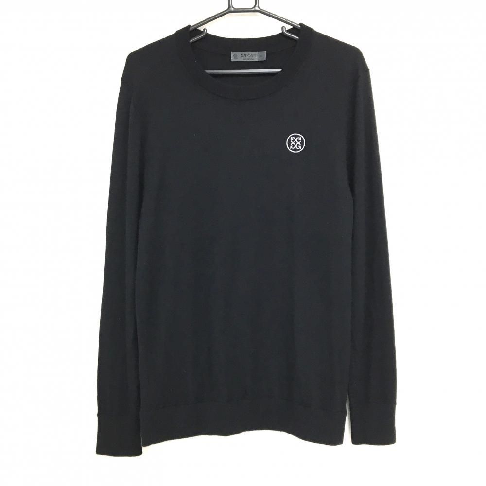 ジーフォア セーター 黒 カシミヤ100％ ニット 薄手 メンズ L ゴルフウェア G FORE