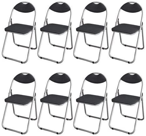 GRATES 折りたたみパイプ椅子 8脚セット ダークグレー - カントリー