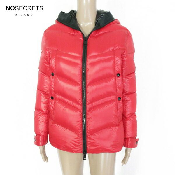75%OFF ノーシークレッツ SNOW SECRET コート 42 ECO159 S Mサイズ レッド レディース ダウンジャケット アウター フード付き