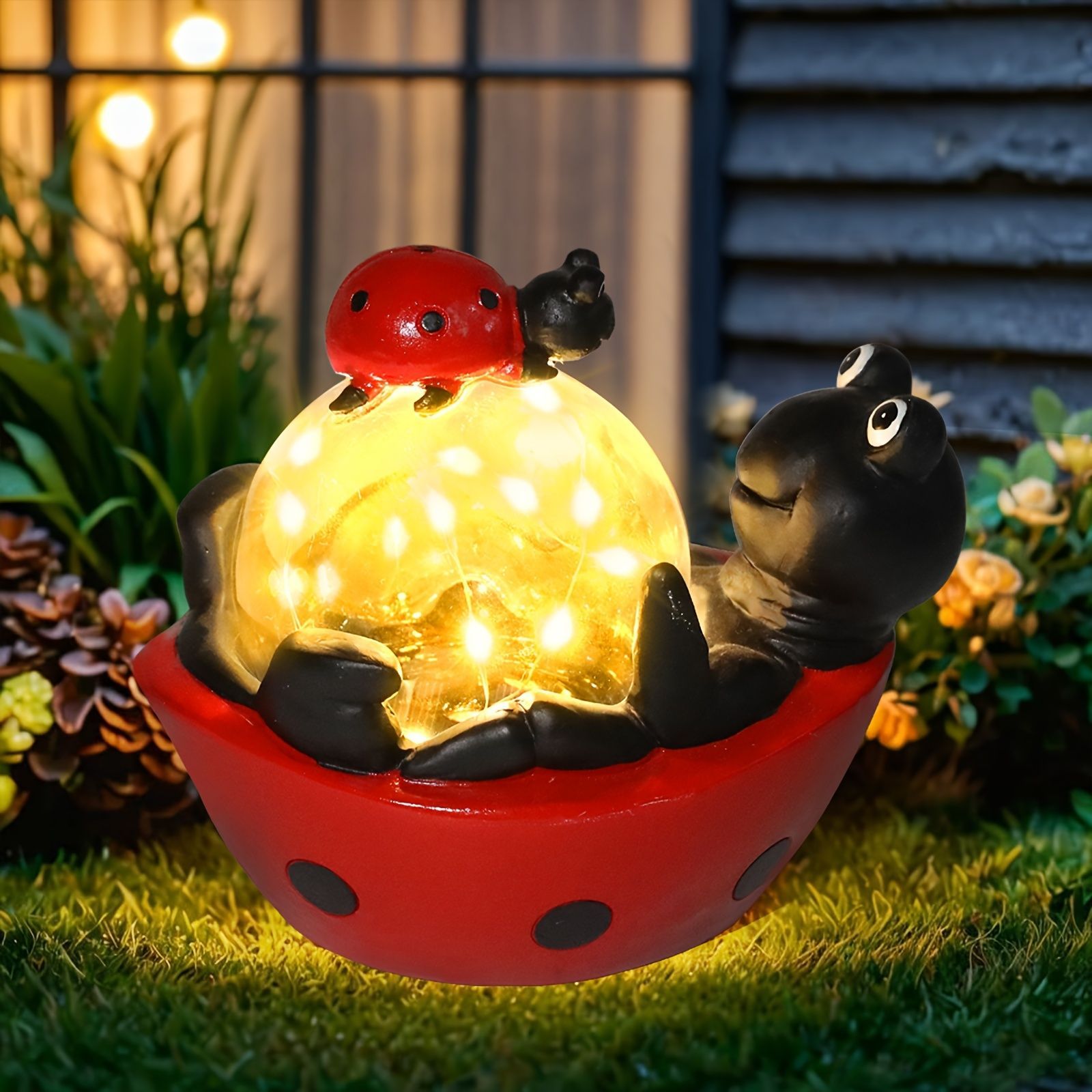 ソーラーライト 屋外 ガーデンライト 可愛い 天道虫 ガーデニング雑貨 置物 ソーラーライト 屋外 ガーデンライト 可愛い 天道虫 ガーデニング雑貨