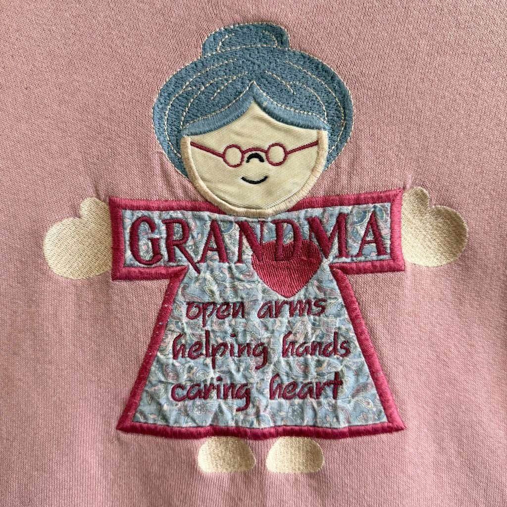 レディース) USA製 MC ENERGY sportswear アップリケ GRANDMA レディース) USA製 MC ENERGY sportswear アップリケ GRANDMA