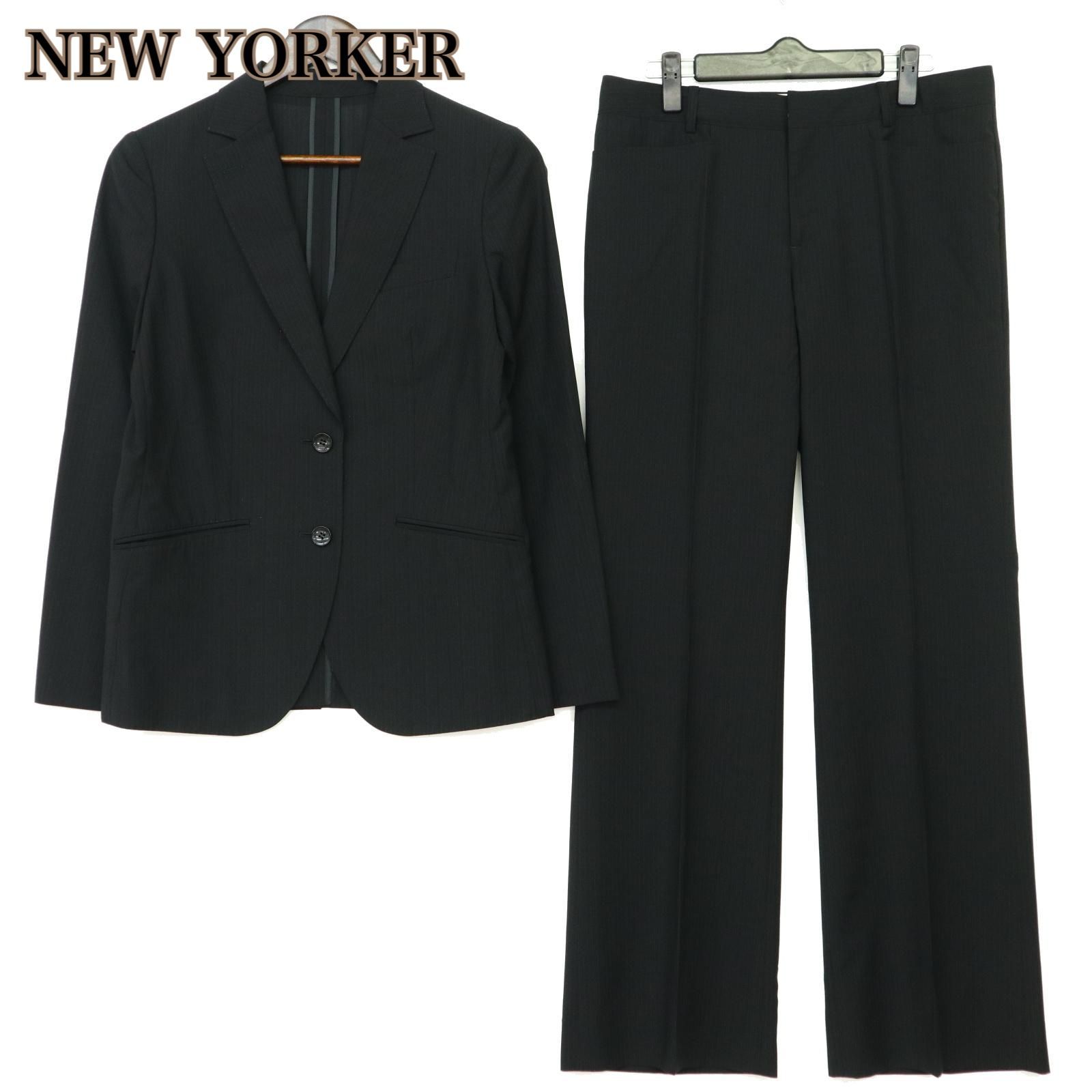 NEW YORKER ニューヨーカー ストライプ柄 ウール地 上下セットアップ