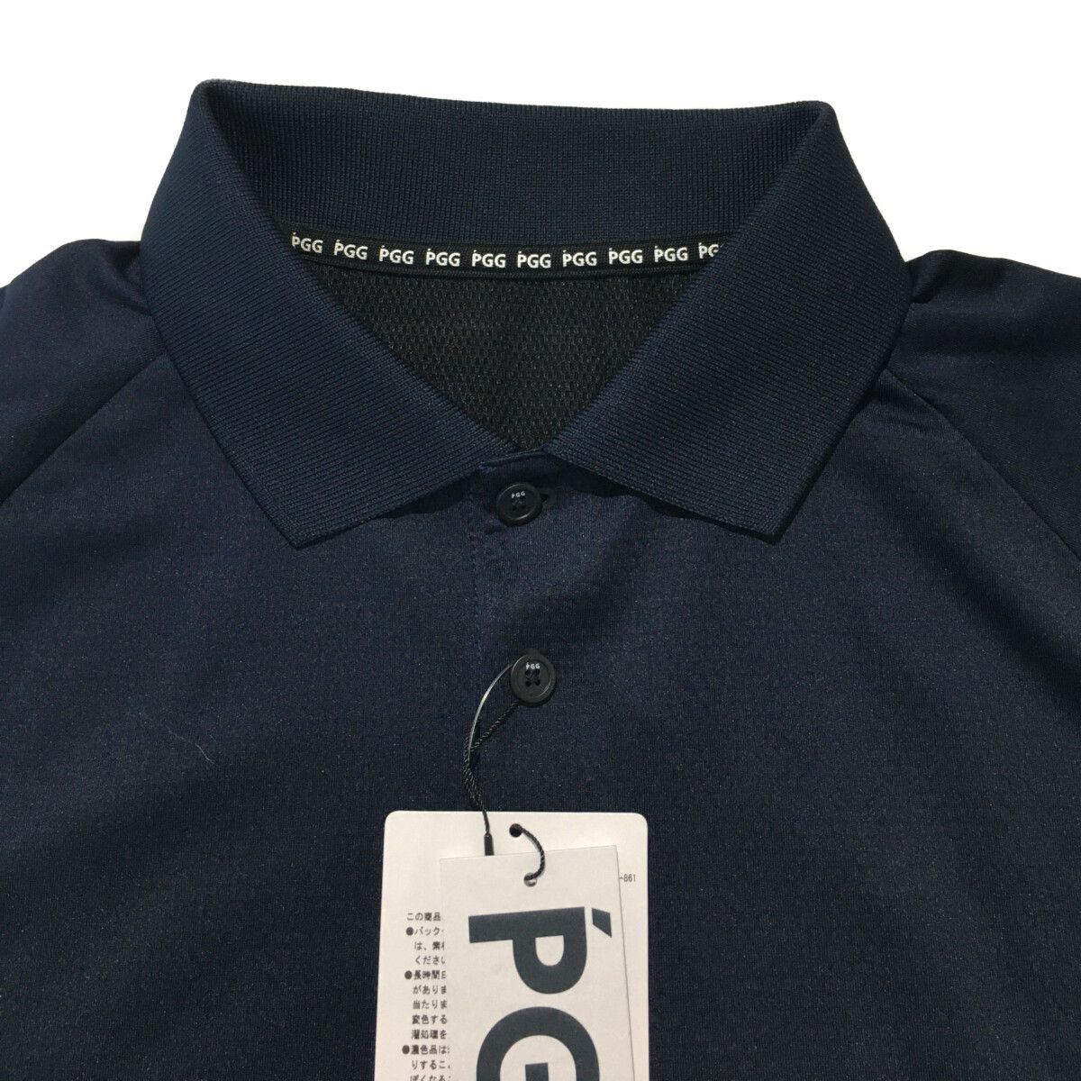 PGG ネイビー ポロシャツ 半袖 未使用品 メンズ ピージージー PGG 半袖ポロシャツ 4(M) 紺 ネイビー