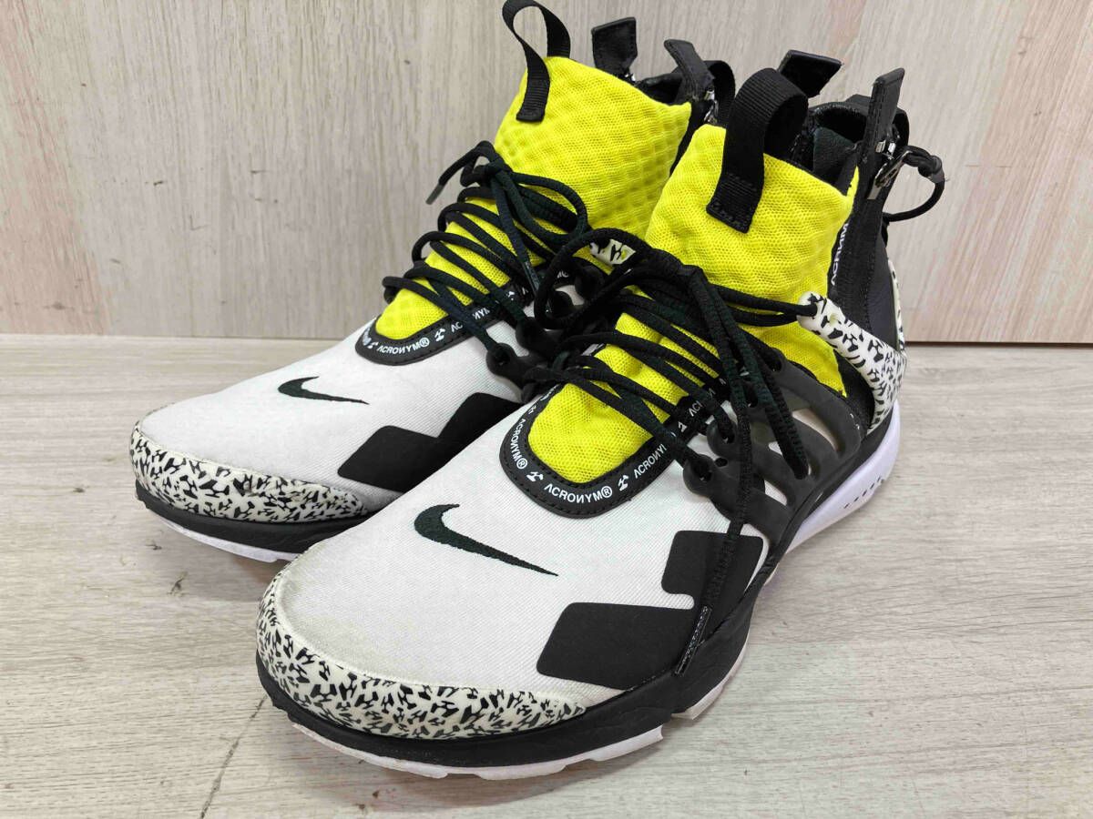 通年 NIKE ナイキ AIRPRESTOMID AH7832-100 ACRONYM アクロニウム 27cm ホワイト ブラック イエロー