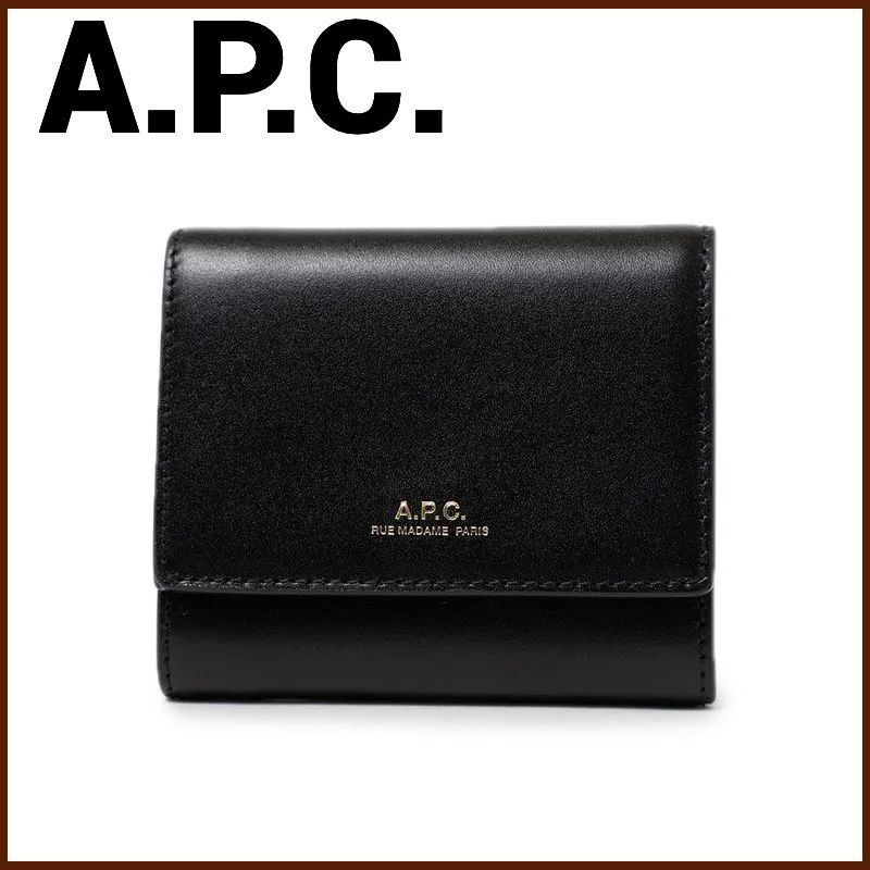 APC アーペーセー 三つ折り財布 レザー - 折り財布