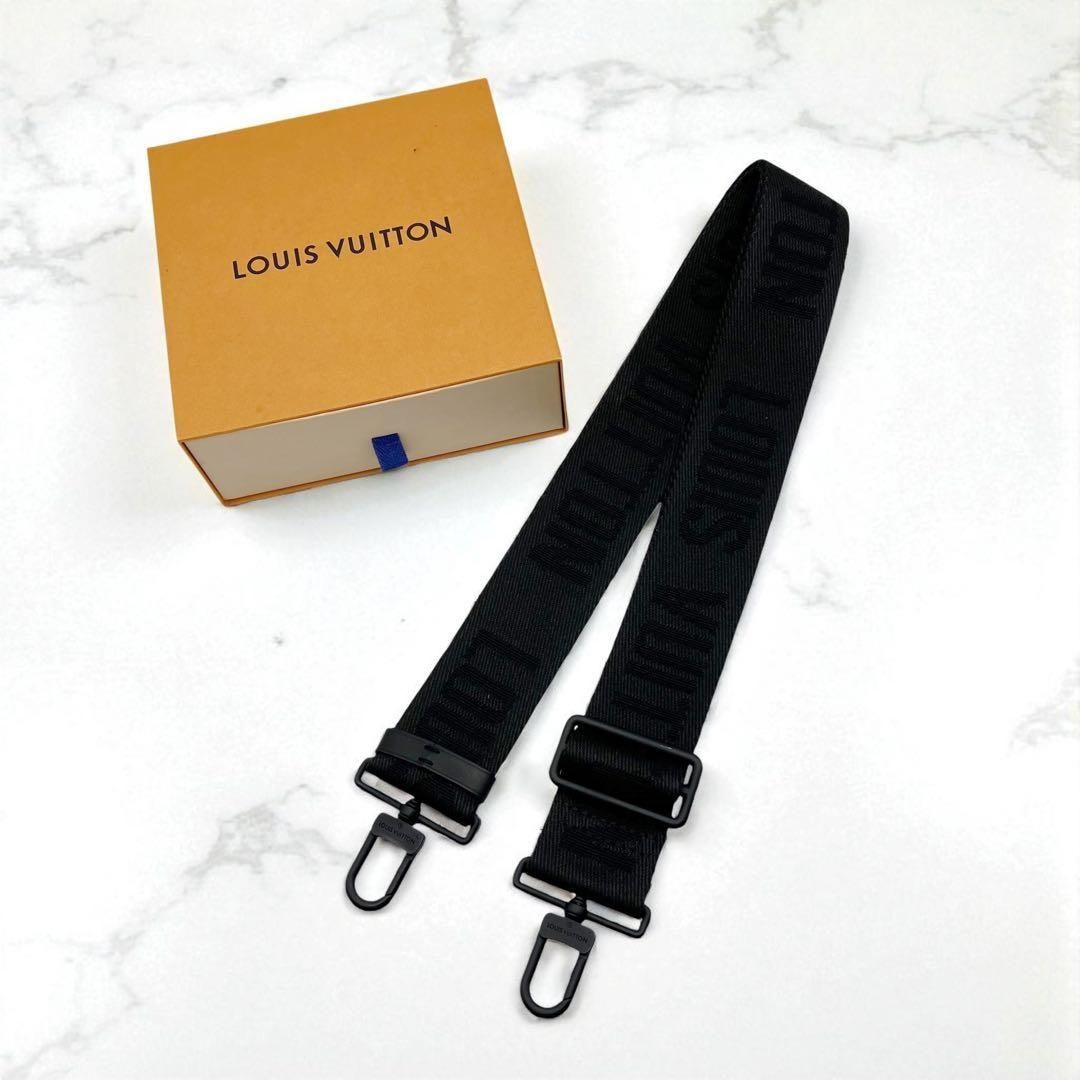 ルイヴィトン ショルダーストラップ LVロゴ ブラック