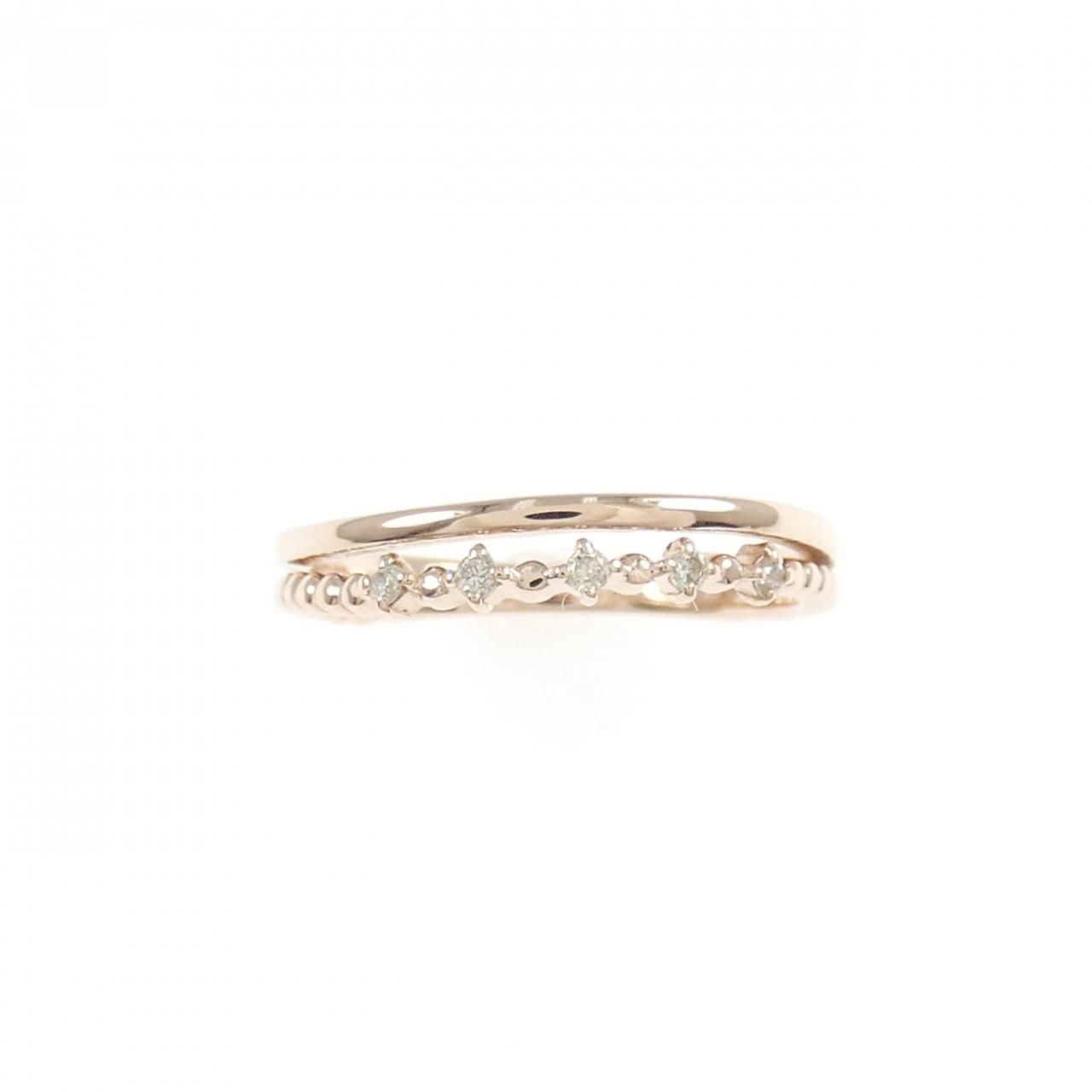 【agete】K10 ピンクゴールド ツイスト ピンキーリング 指輪 3号 WEB限定》K10ピンキーリング（ピンクゴールド）｜ピンキーリング