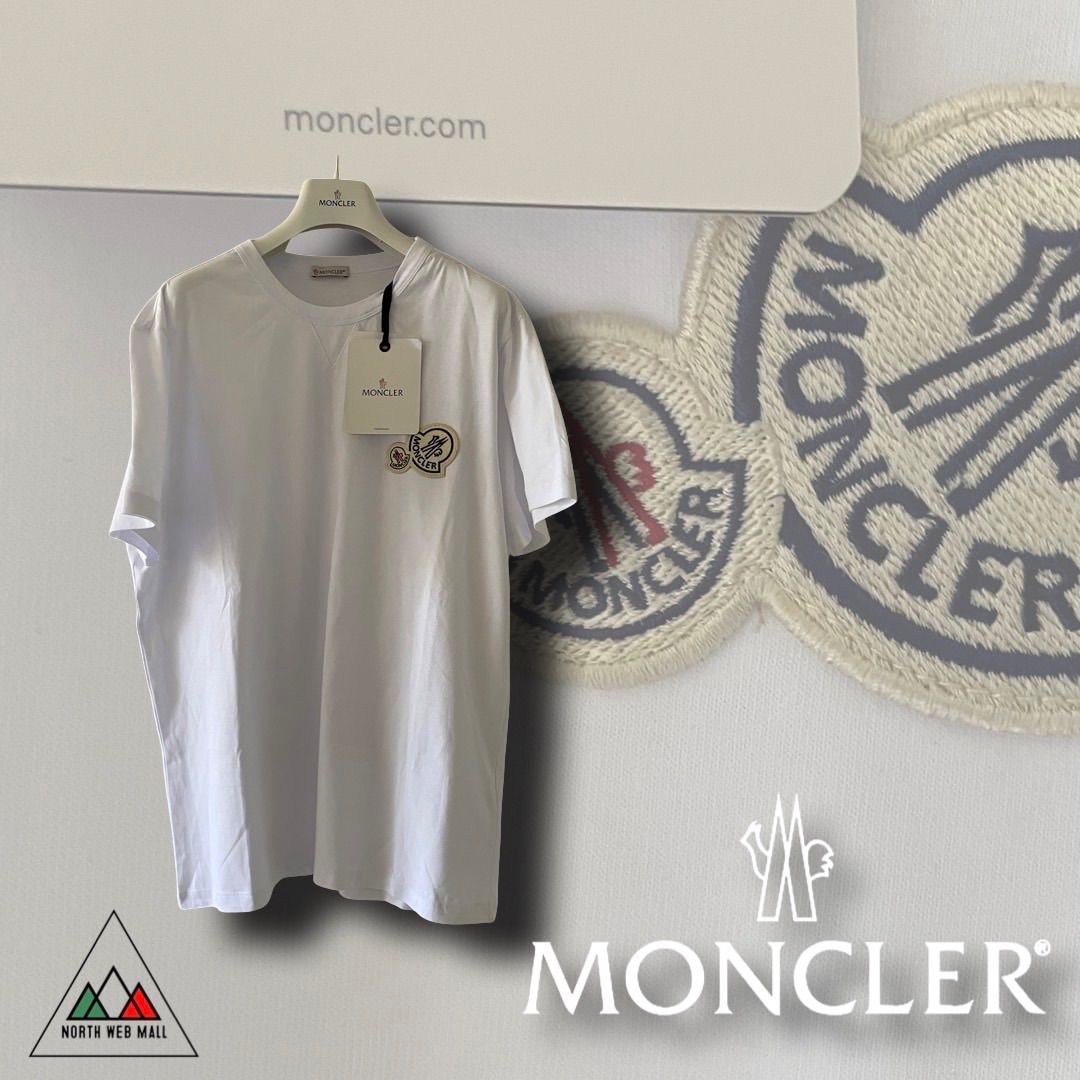 Moncler ダブルワッペン Tシャツ white - NORTH WEB MALL - メルカリ