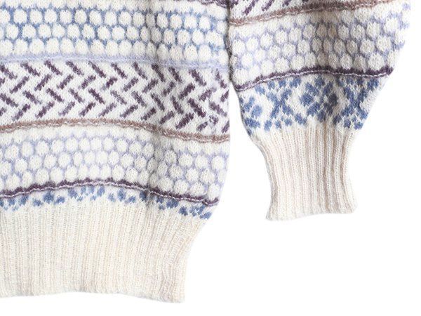 Alan Paine アランペイン総柄ニット イングランド製　セーター　アルパカ 80s イングランド製 Alan Paine 総柄 ニット セーター アルパカ 3G