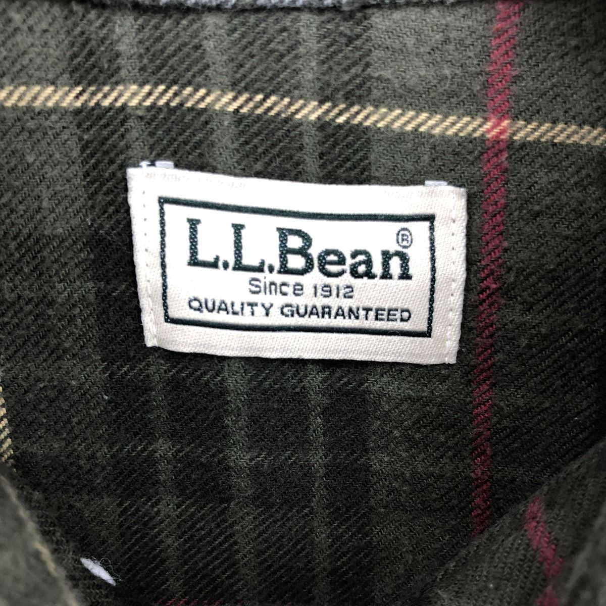 古着 エルエルビーン L.L.Bean 長袖 ボタンダウン ヘビーネルチェックシャツ カナダ製 メンズL相当/eaa494502