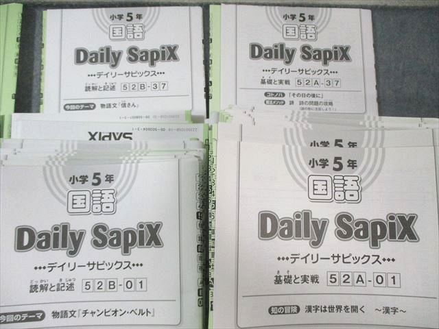 2年生国語デイリーサピックス後期分セット/2020年[原本]※部分購入は不可 SAPIX 小学2年 算数 デイリーサピックス 210-01〜06 計6回分