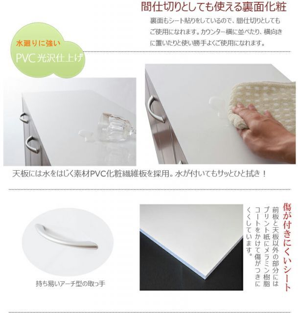キッチンシリーズFace3分別ダストボックスホワイト