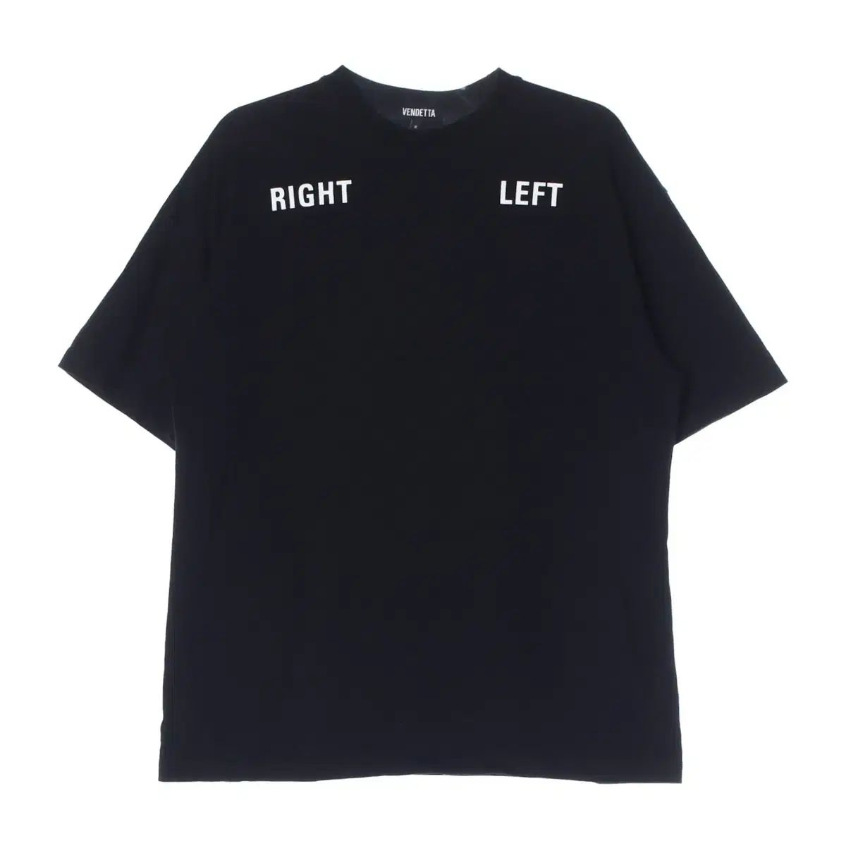 M ヴェンデッタ left right back 黒 キッチュ 半袖 Tシャツ