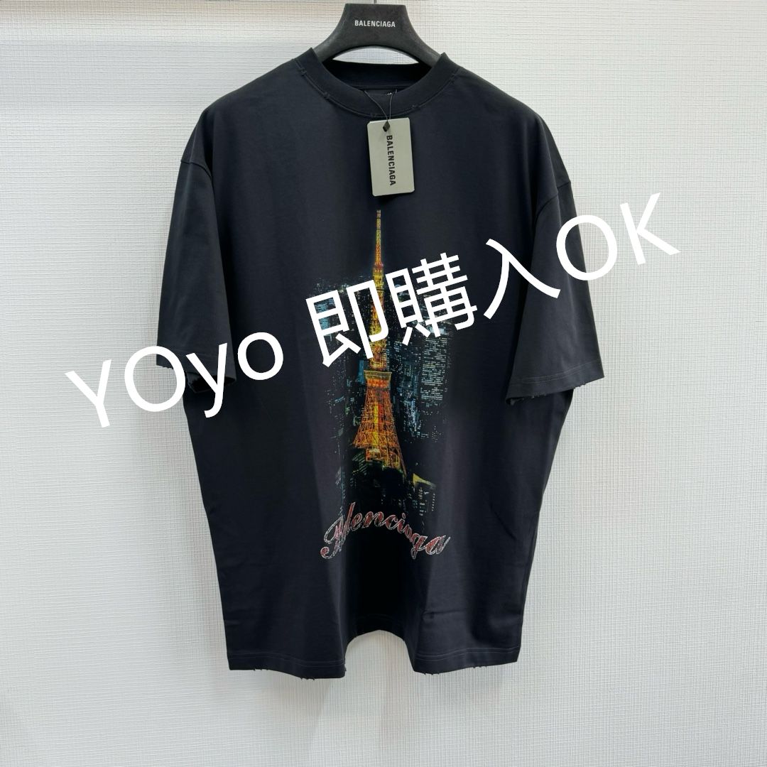 新品未使用 24SS BALENCIAGA GINZA 銀座 半袖 Tシャツ ロゴ Limited 3 ...